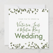 Carte Chute Feuille Automne Merci Mariage (Devant)