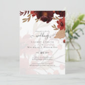 Carte Chute Floral Suite Mariage Terracotta Bourgogne Ro (Debout devant)