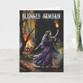 Carte Chute Forêt Béni Samhain Night Pagan sorch (Devant)