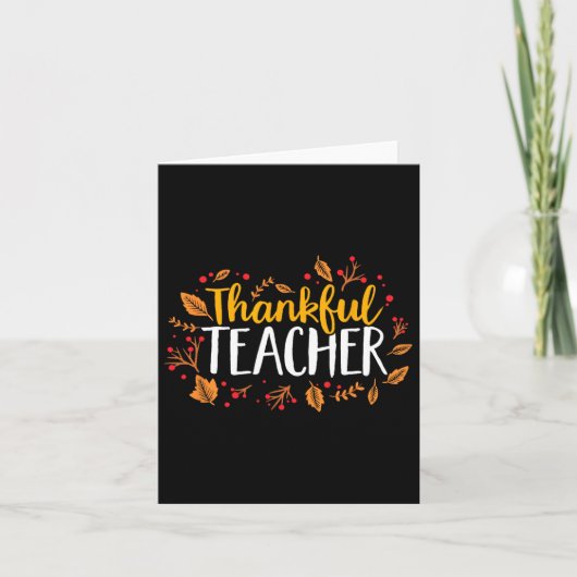 Carte Chute Merci enseignant Thanksgiving (Devant)