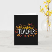 Carte Chute Merci enseignant Thanksgiving (Fleur jaune)