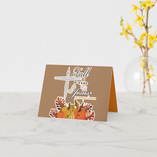 Carte Chute pour Jésus il ne feuille jamais 1 (Fleur jaune)