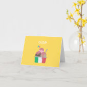 Carte Ciao, salutation en langue italienne (Fleur jaune)