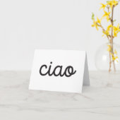 Carte Ciao, salutation en langue italienne (Fleur jaune)