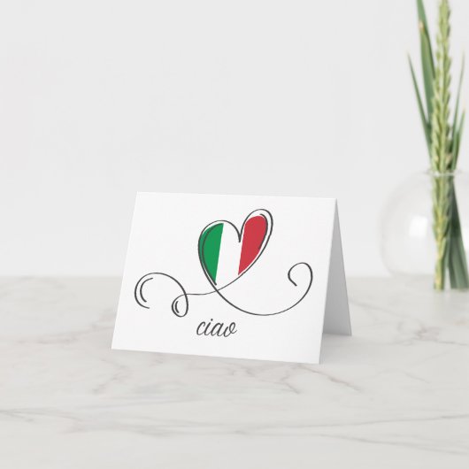 Carte Ciao, salutation en langue italienne (Devant)