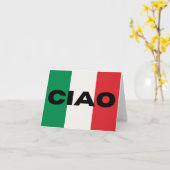 Carte Ciao, salutation en langue italienne (Fleur jaune)
