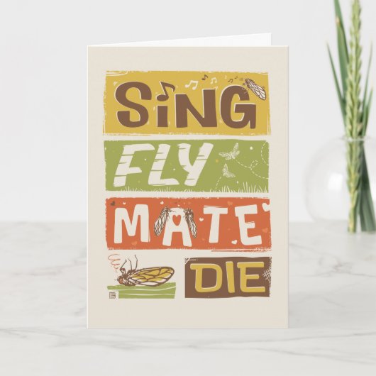 Carte Cicada Sing Fly Mate Die (Devant)