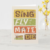 Carte Cicada Sing Fly Mate Die (Fleur jaune)