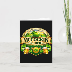 Carte Cidre Mccockin mccain humour drôle de la Saint-Pat