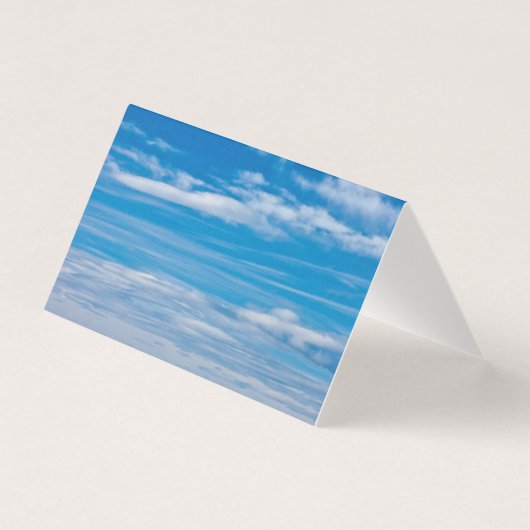Carte Ciel Bleu Avec Traînées de Nuages (Front)