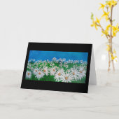CARTE CIEL BLEU ET JOURNAUX (Fleur jaune)
