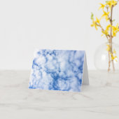 Carte ciel bleu et nuages (Fleur jaune)