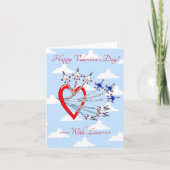 Carte Ciel Bleu Thunderbirds de la Saint-Valentin (Devant)