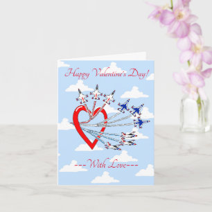 Carte Ciel Bleu Thunderbirds de la Saint-Valentin