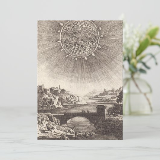 Carte Ciel d'astronomie antique avec soleil par Allain M (Debout devant)
