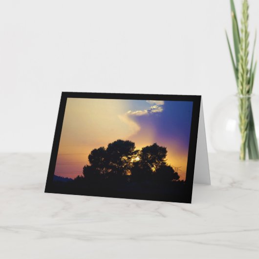 Carte Ciel de coucher de soleil électrique (Devant)