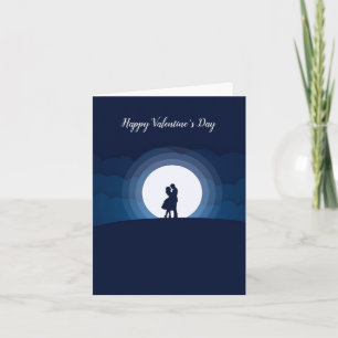 Carte Ciel de lune pour couple de la Saint-Valentin