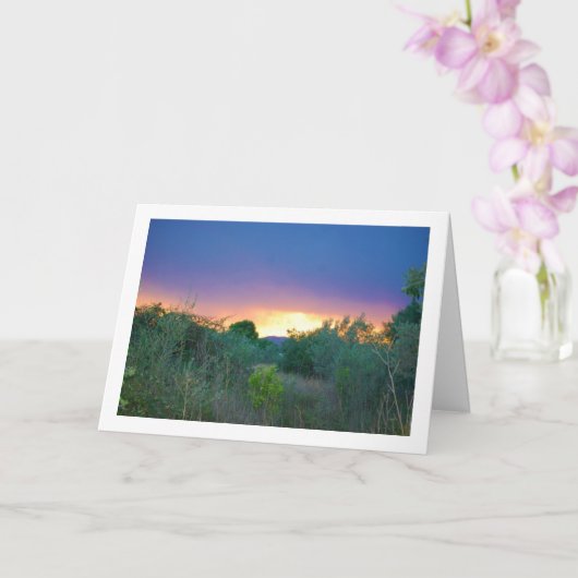 Carte Ciel de montagne orange (Orchidée)