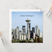 Carte Ciel de Seattle, Washington (Devant/Arrière en situation)