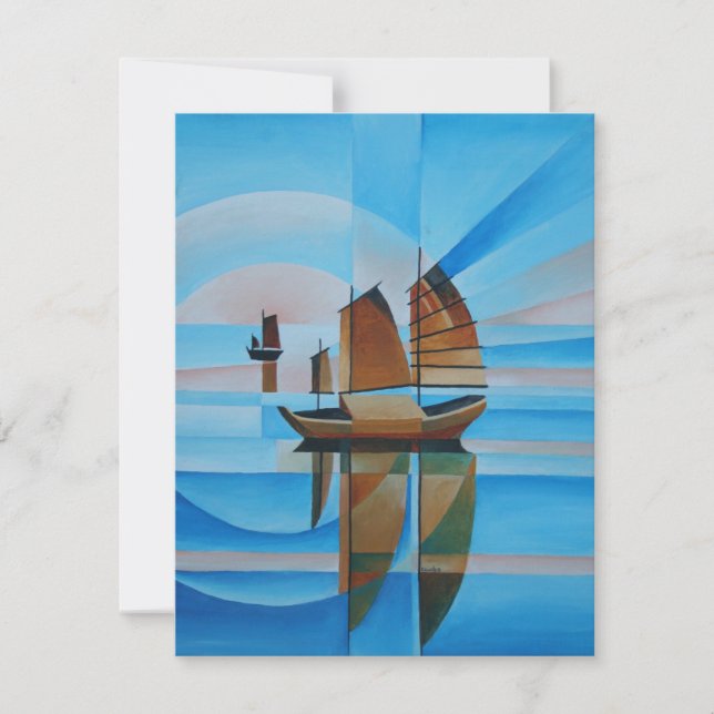 Carte Ciel doux, Mer Céruleenne et Joncs Cubistes (Devant)