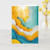 Carte Ciel ensoleillé en couches (Fleur jaune)