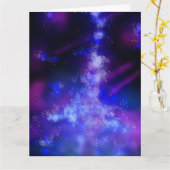 Carte Ciel nocturne bleu personnalisé (Fleur jaune)