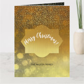 Carte Ciel Nocturne Noir Et Or De Noël (Devant)