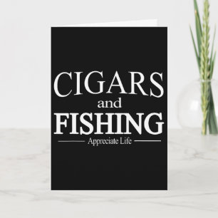 Carte Cigares Et Pêche T Shirt Pour Fumeurs De Cigares