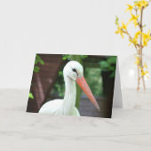 Carte cigogne (Fleur jaune)