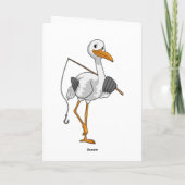 Carte Cigogne en pêcheur à la ligne (Dos)