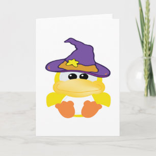Carte cigognes jaunes canard