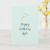 Carte Cils en Or Menthe (Fleur jaune)