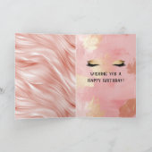 Carte Cils Fardés Or Rose Anniversaire (Intérieur)