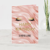 Carte Cils Fête Blush Or Paillettes (Devant)