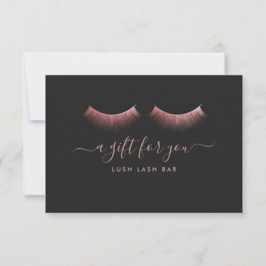Carte Cils Rose Gold | Certificat-Cadeau (Devant)