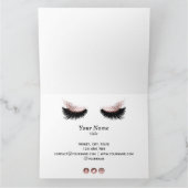 Carte cils rose peintre maquillage (Intérieur)