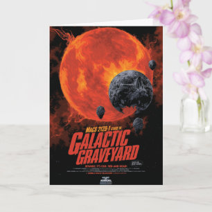 Carte Cimetière Spatial Crâne Halloween Galaxie des Horr
