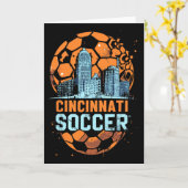 Carte Cincinnati Soccer City Skyline Cool Cincy 513  (Fleur jaune)