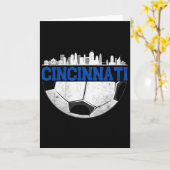 Carte Cincinnati Soccer Distressed Cincy nati  (Fleur jaune)