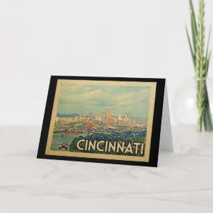 Carte Cincinnati Vintage voyage de l'Ohio