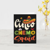 Carte Cinco Chemo Squad Chimiothérapie Infirmière Crew F (Fleur jaune)