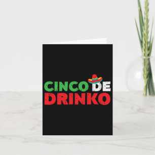 Carte Cinco De Drinko Chemise Hommes Femmes Cinco De May
