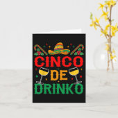 Carte Cinco De Drinko Cinco De Mayo Drôle (Fleur jaune)