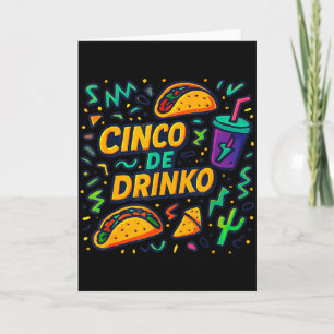Carte Cinco de drinko fête cinq de mayo mens fiesta 5