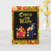 Carte Cinco De Mayo (Fleur jaune)