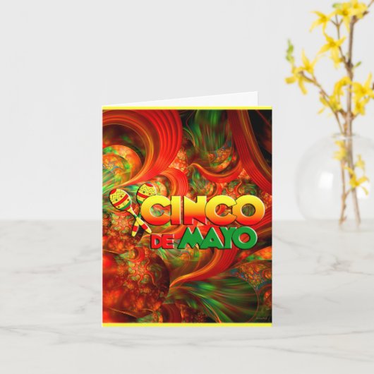 Carte Cinco de Mayo (Fleur jaune)
