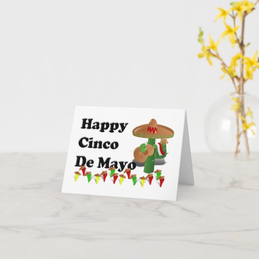 Carte Cinco de Mayo (Fleur jaune)