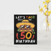 Carte Cinco De Mayo 50e Anniversaire Taco Age 50 Bi Mexi (Fleur jaune)