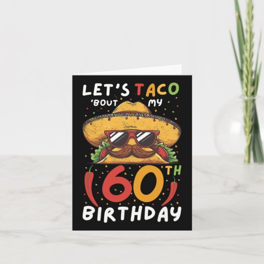 Carte Cinco De Mayo 60e Anniversaire Taco Age 60 Bi Mexi (Devant)