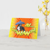 Carte Cinco de Mayo - Ay ChWowWow ! -Chihuahua (Fleur jaune)